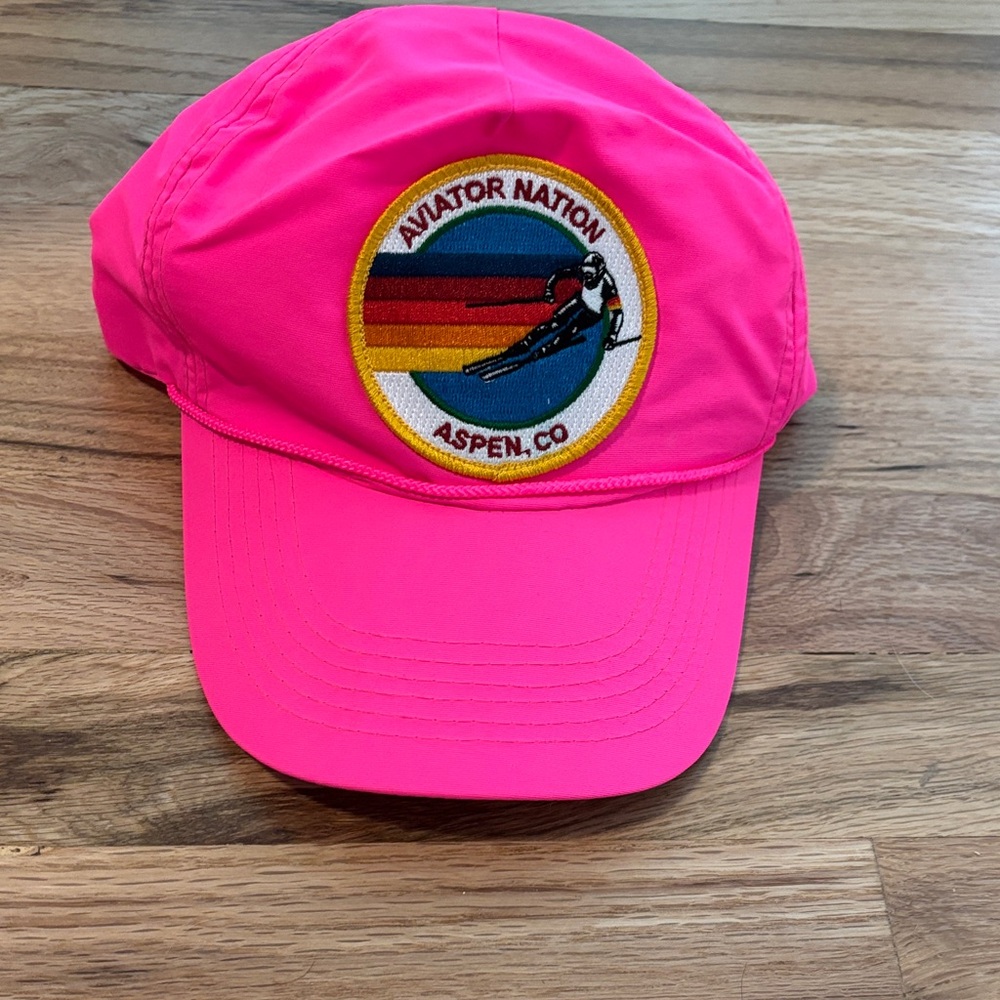Aviator Nation Vibrant Pink Ski Cap